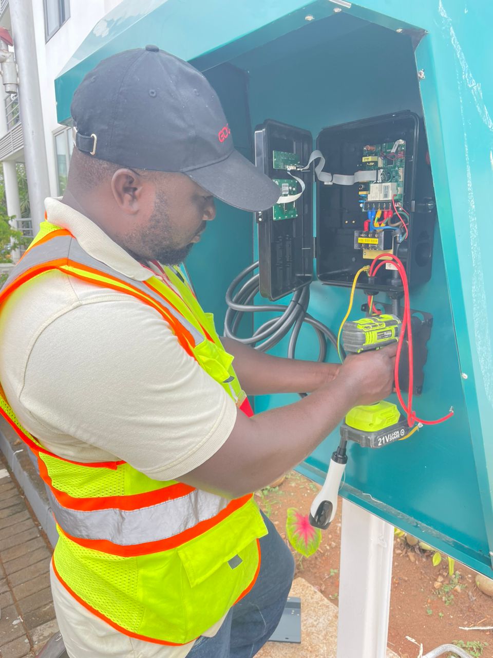 GNP engineer servicing equipment